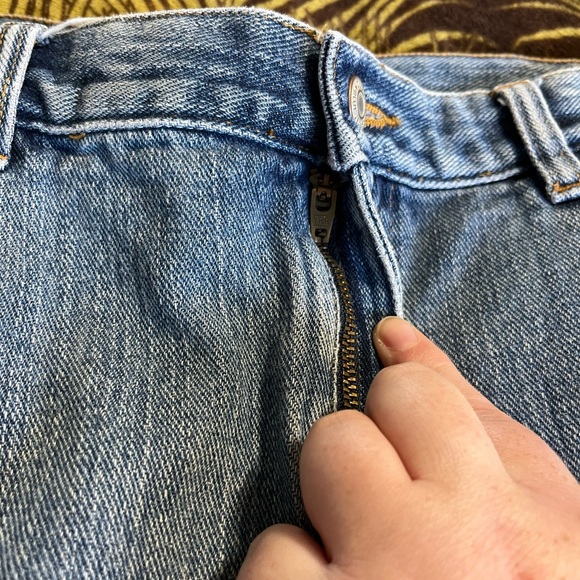 VTG Y2K Old Navy Blue Denim A-Line Pencil Midi Skirt Size 16 - Picture 6 of 9